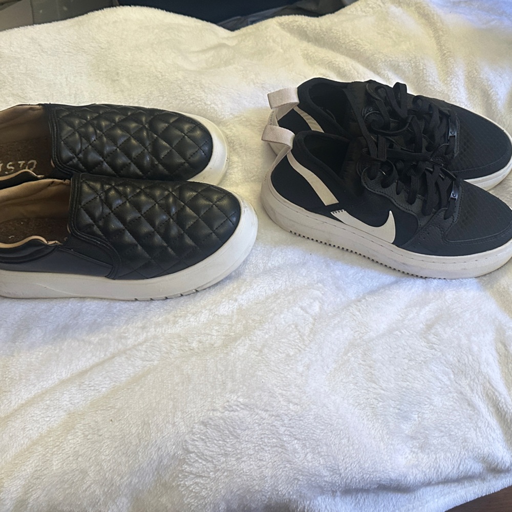 Nike Black and White Women's Sneakers AND bonus casual Amazon sneakers